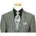 Extrema By Zanetti Medium Grey With Silver Grey Multi Pinstripes Super 150's Wool Suit FUB4/1